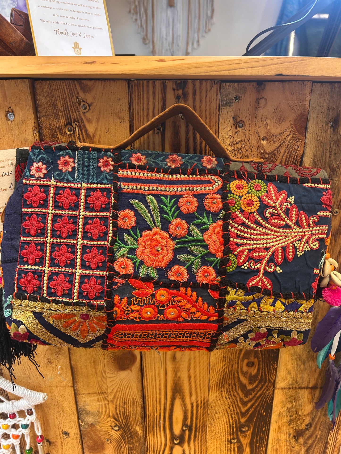 Banjara Patchwork Boho Bag with Shells, Beads & Tassels