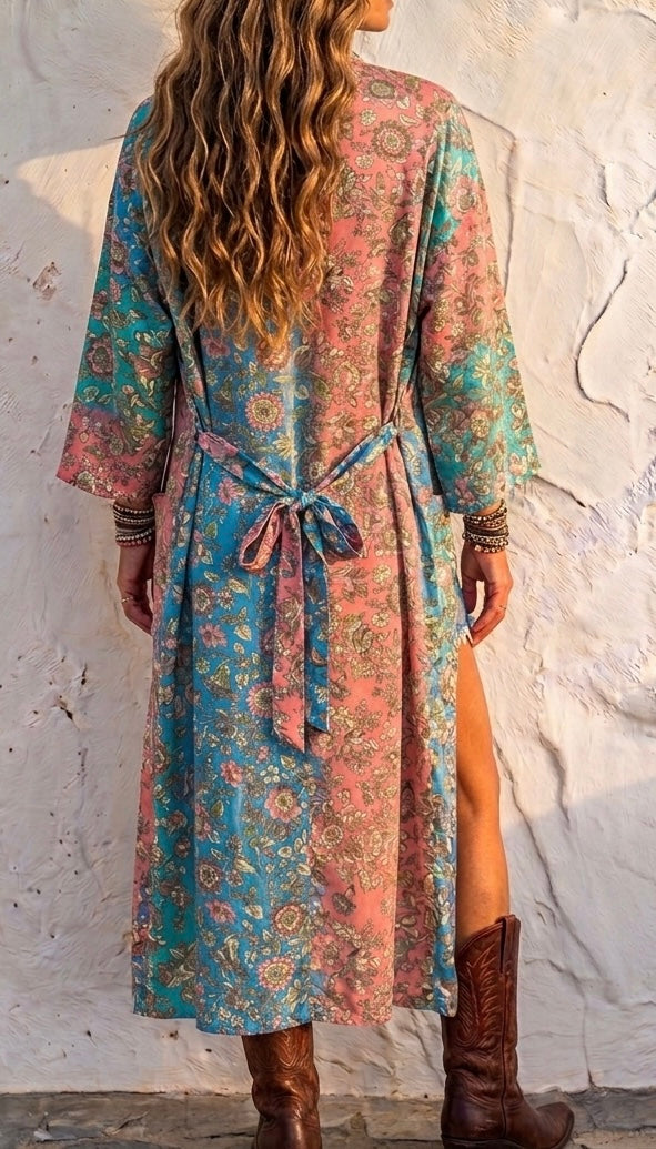 Nirvana Floral Patchwork Kimono – One Size 10-16