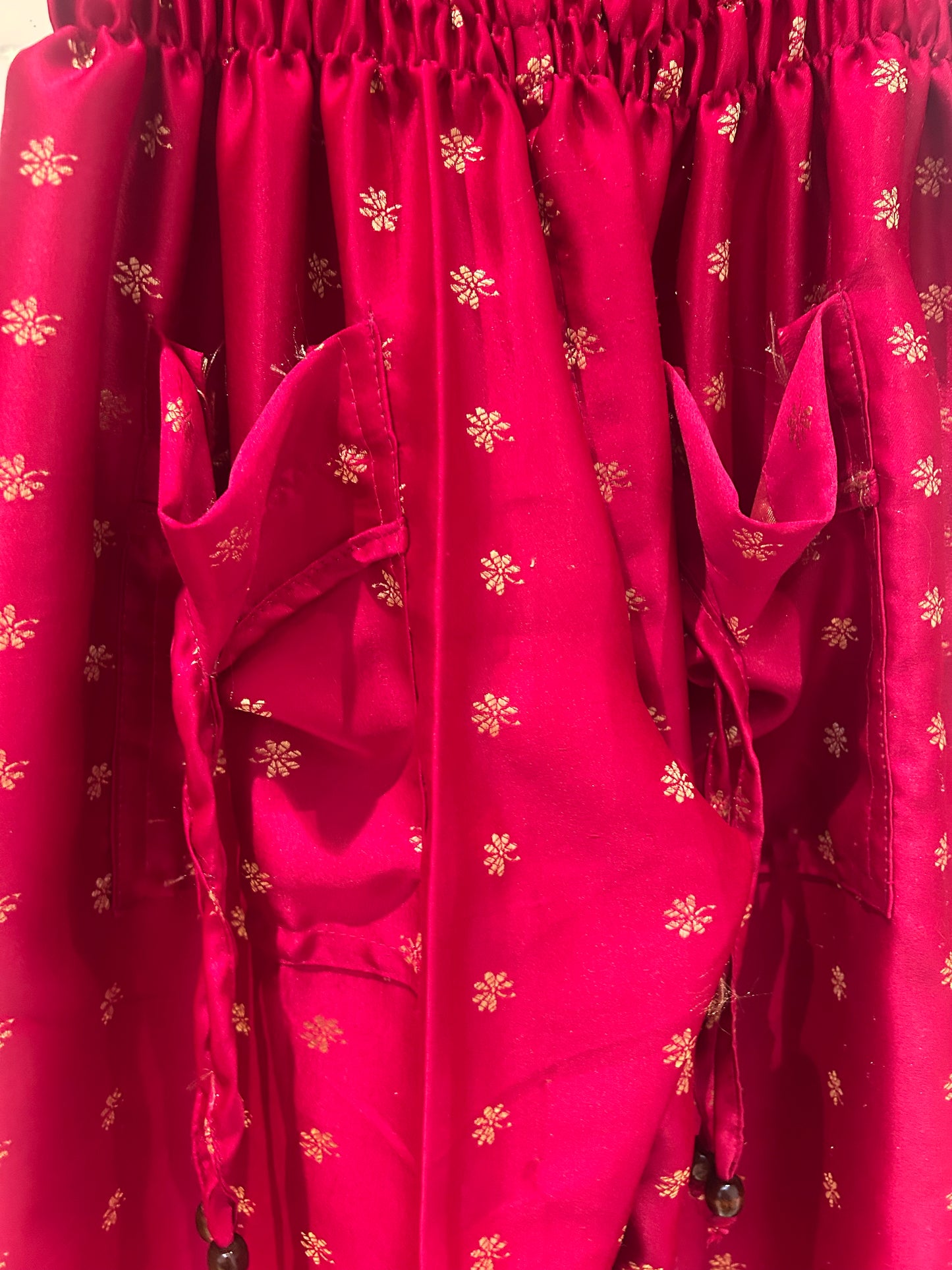 Aurora bright pink Silk mix Harem Pants – One size 8-12