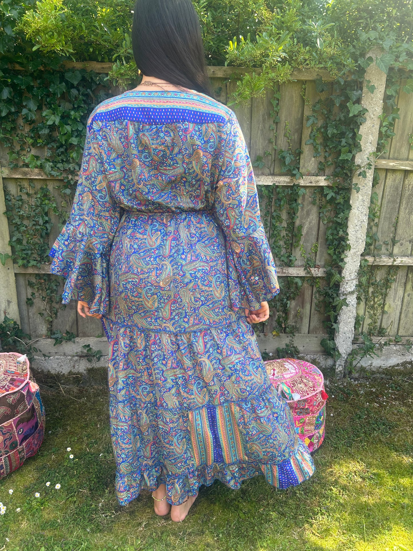 Gypsy Recycled Sari Silk Maxi Dress