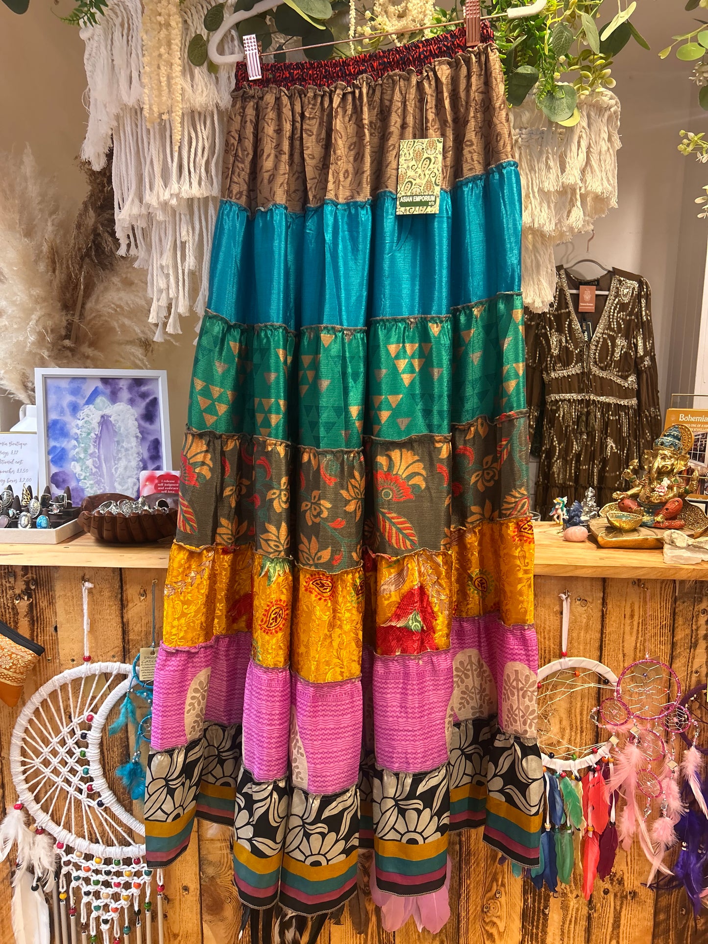 Gypsy Soul Recycled Sari Silk Skirt