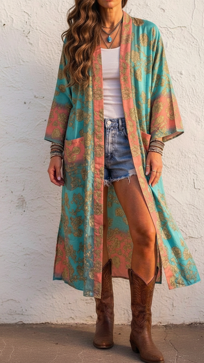 Nirvana Sateen Kimono.