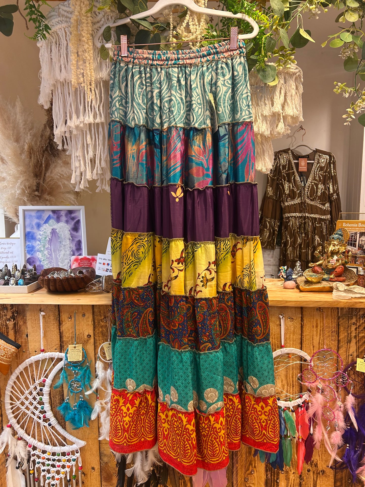 Gypsy Soul Recycled Sari Silk Skirt