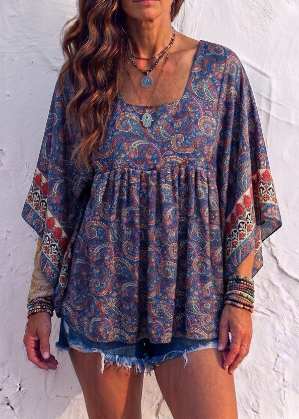 Angel Silk Mix Smock Top Purple, One Size 10-12