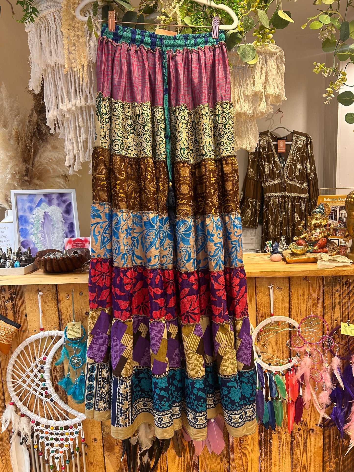 Gypsy Soul Recycled Sari Silk Skirt