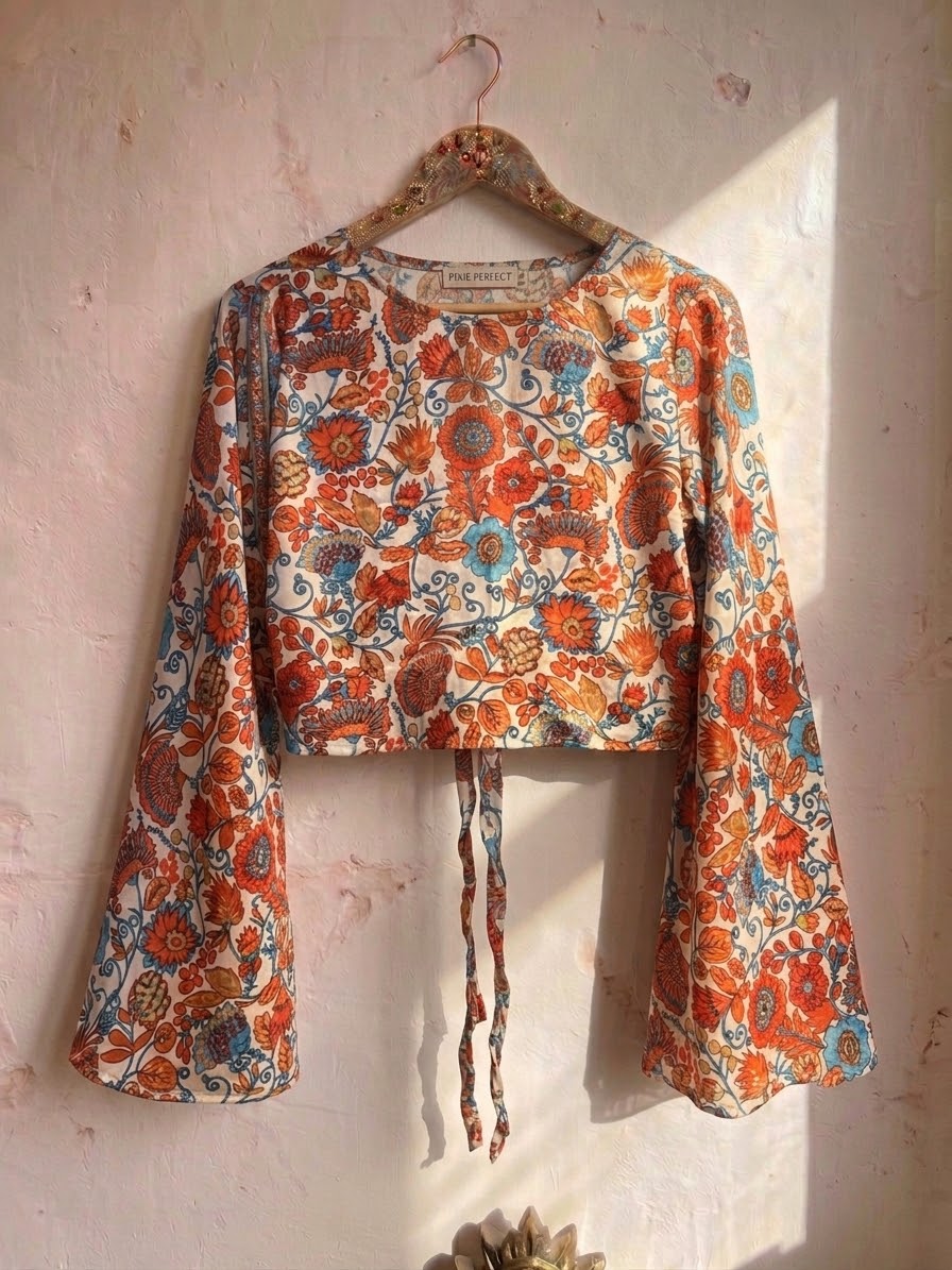 Butterfly Bell Sleeve Top one size 12-16