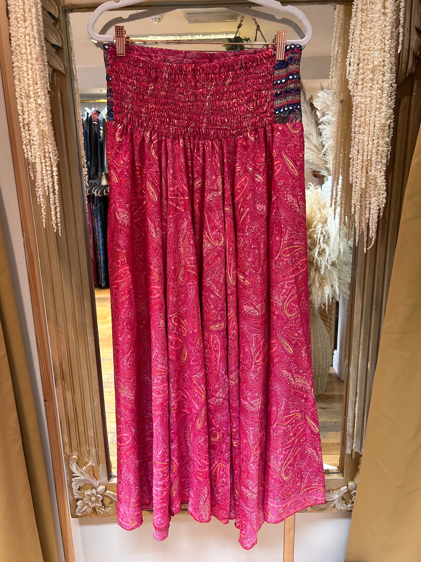 Indra deep pink embellished Boho Palazzo Pants one size 10-14