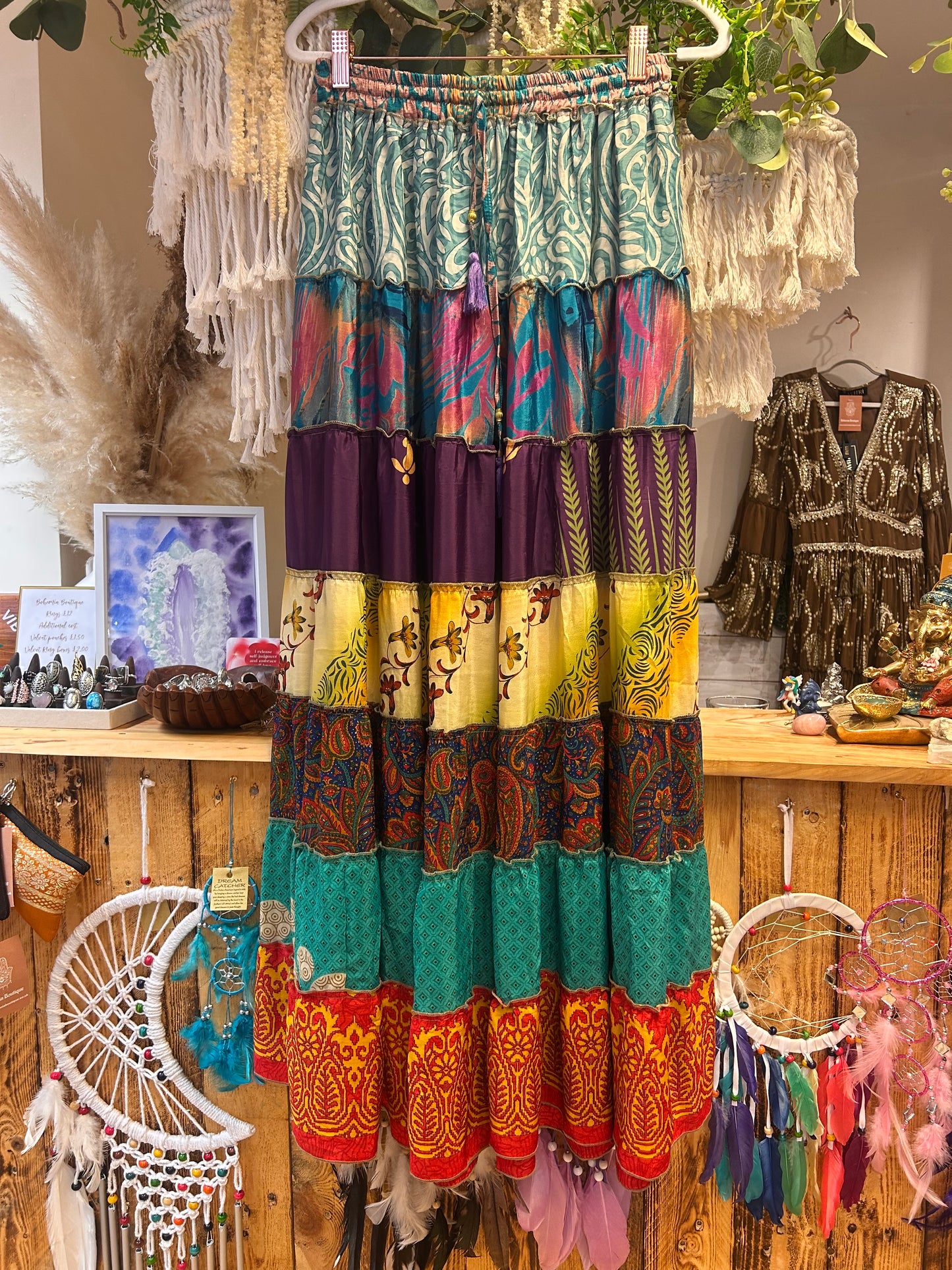 Gypsy Soul Recycled Sari Silk Skirt