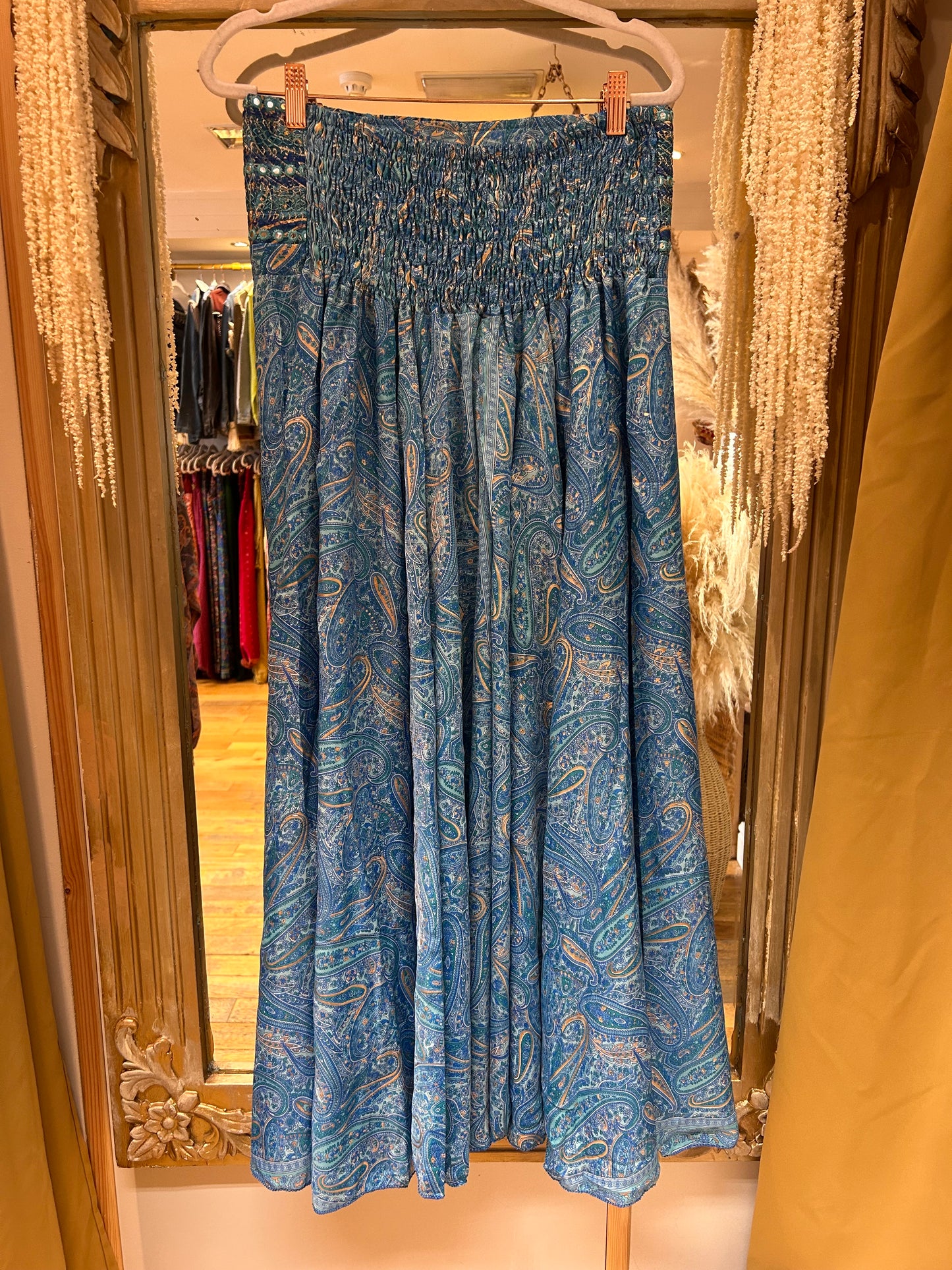 Indra light blue embellished Boho Palazzo Pants one size 10-14