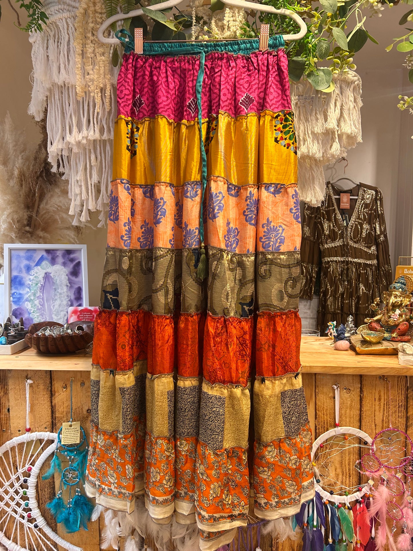 Gypsy Soul Recycled Sari Silk Skirt