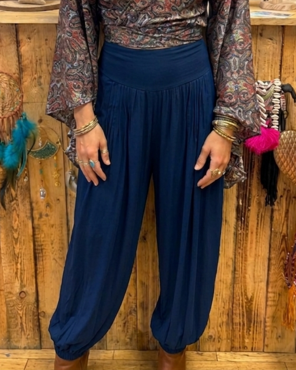 French Blue Jersey  Balloon Pants