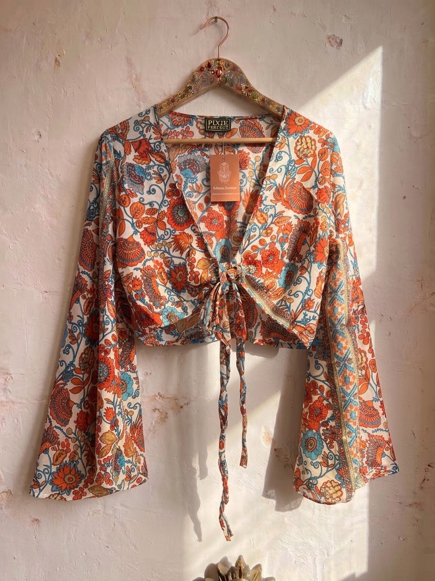 Butterfly Bell Sleeve Top one size 12-16