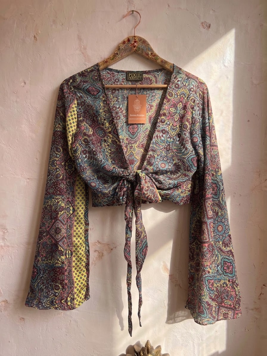 Butterfly Bell Sleeve Top one size 8-12