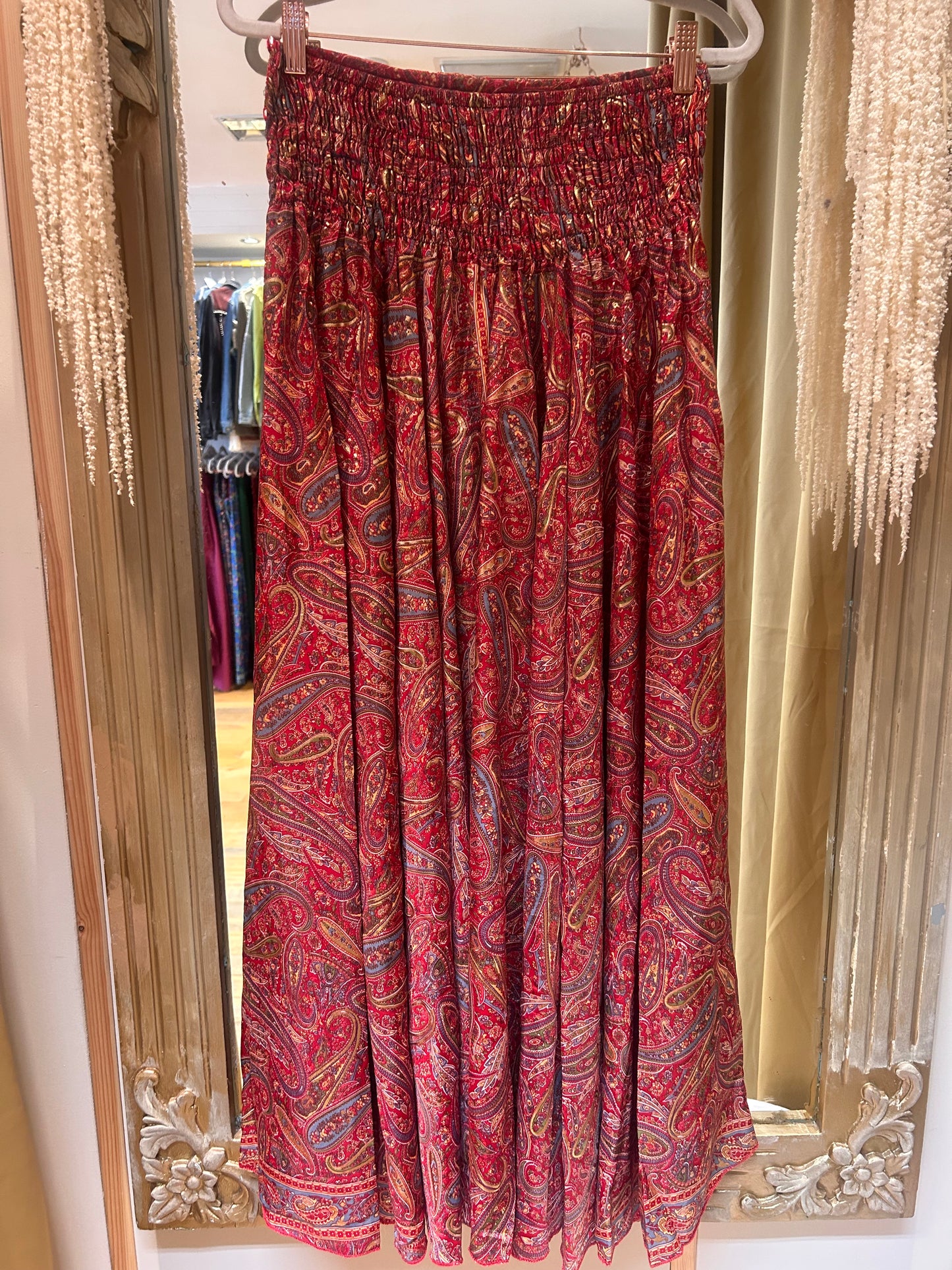 Indra burnt red embellished Boho Palazzo Pants one size 10-14