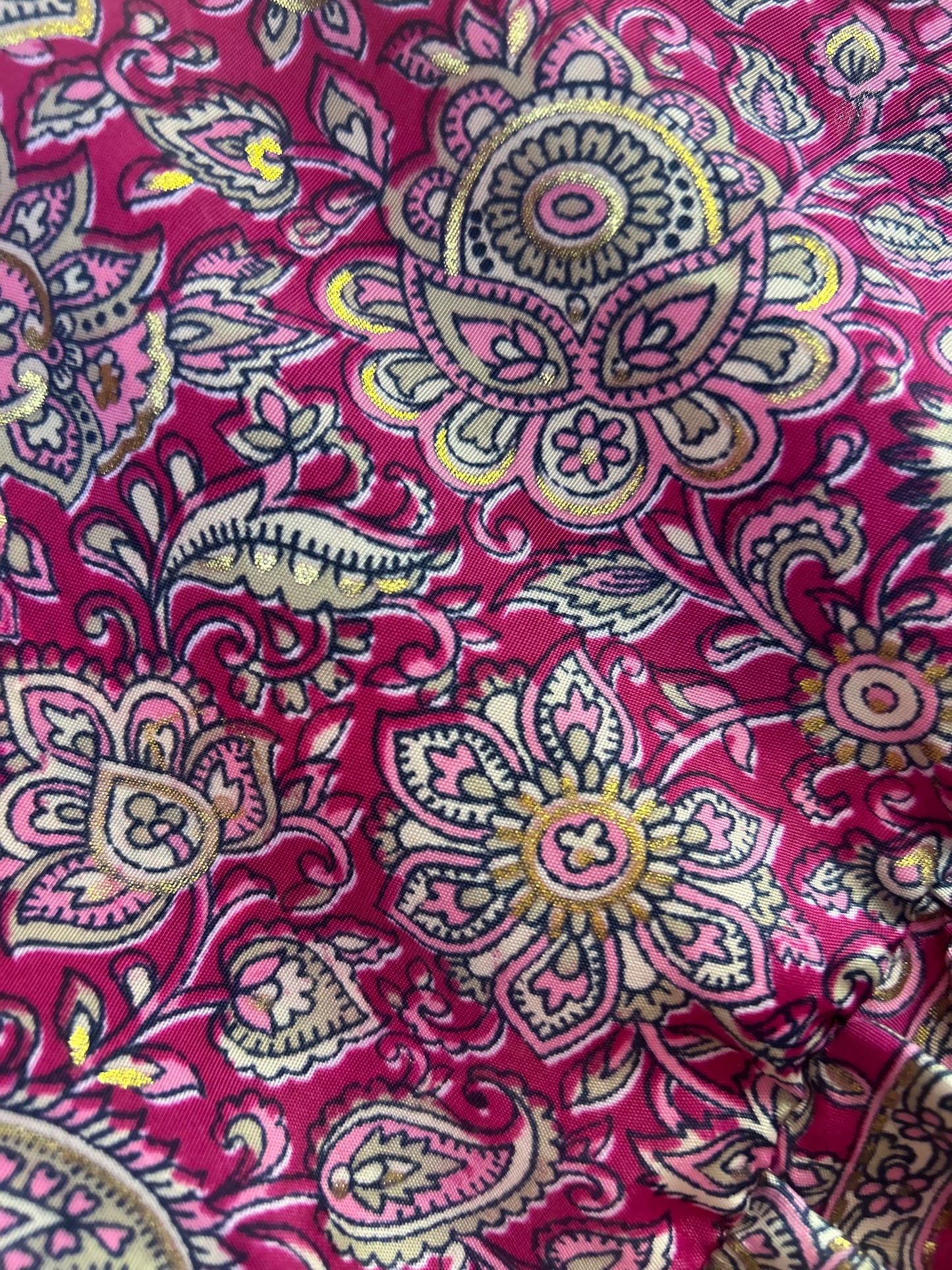 Bell Sleeve Butterfly Top – Dark Red Paisley Print