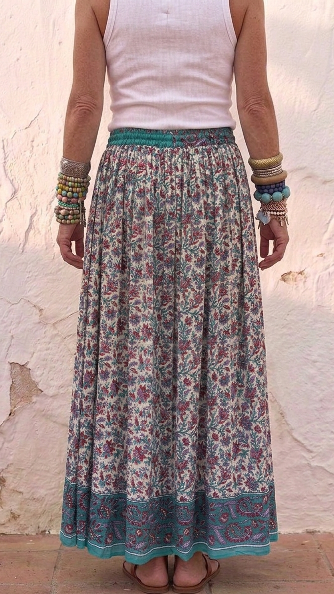 Free spirit -Ditsy Printed Maxi Skirt
