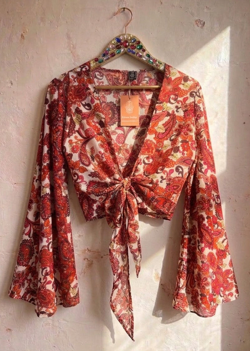 Butterfly Bell Sleeve Top one size 8-12