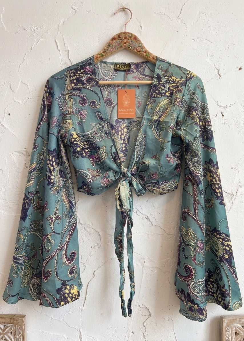 Butterfly Bell Sleeve Top one size 8-12