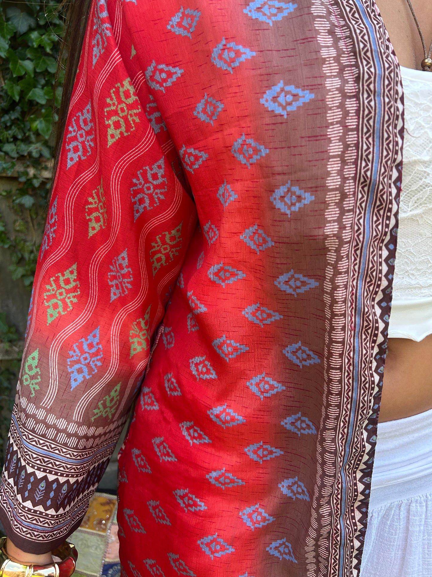 Luna Recycled Sari Silk Kimono