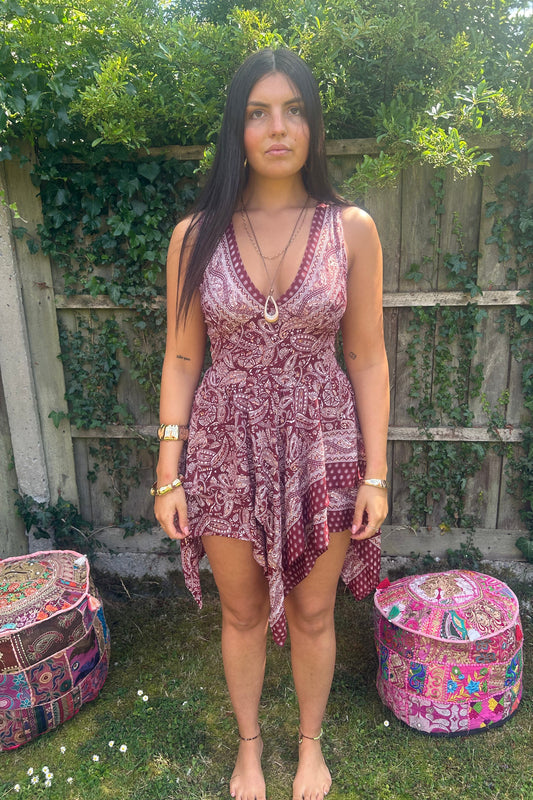 Moonchild 🌙 recycled Sari silk dress