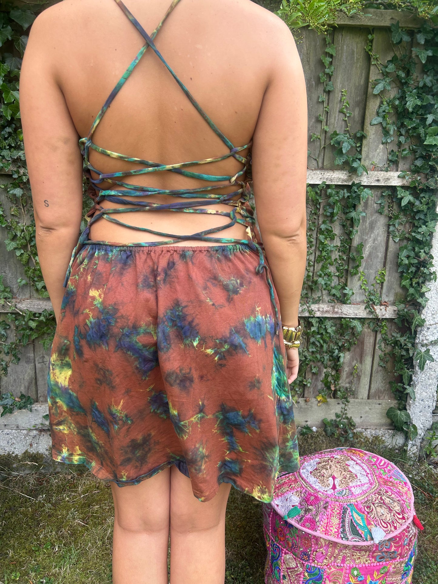 Faith Organic Cotton hand tie-dyed mini dress