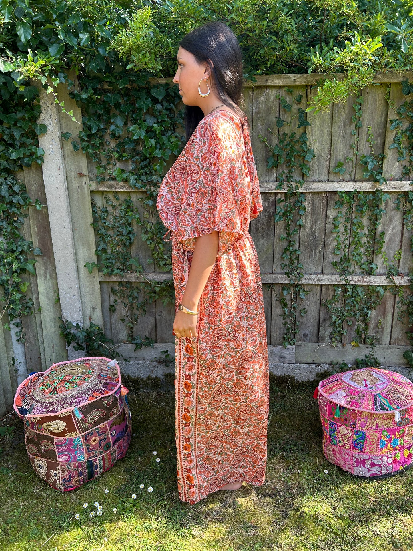 Namaste Recycled Sari Silk Palazzo Jumpsuit