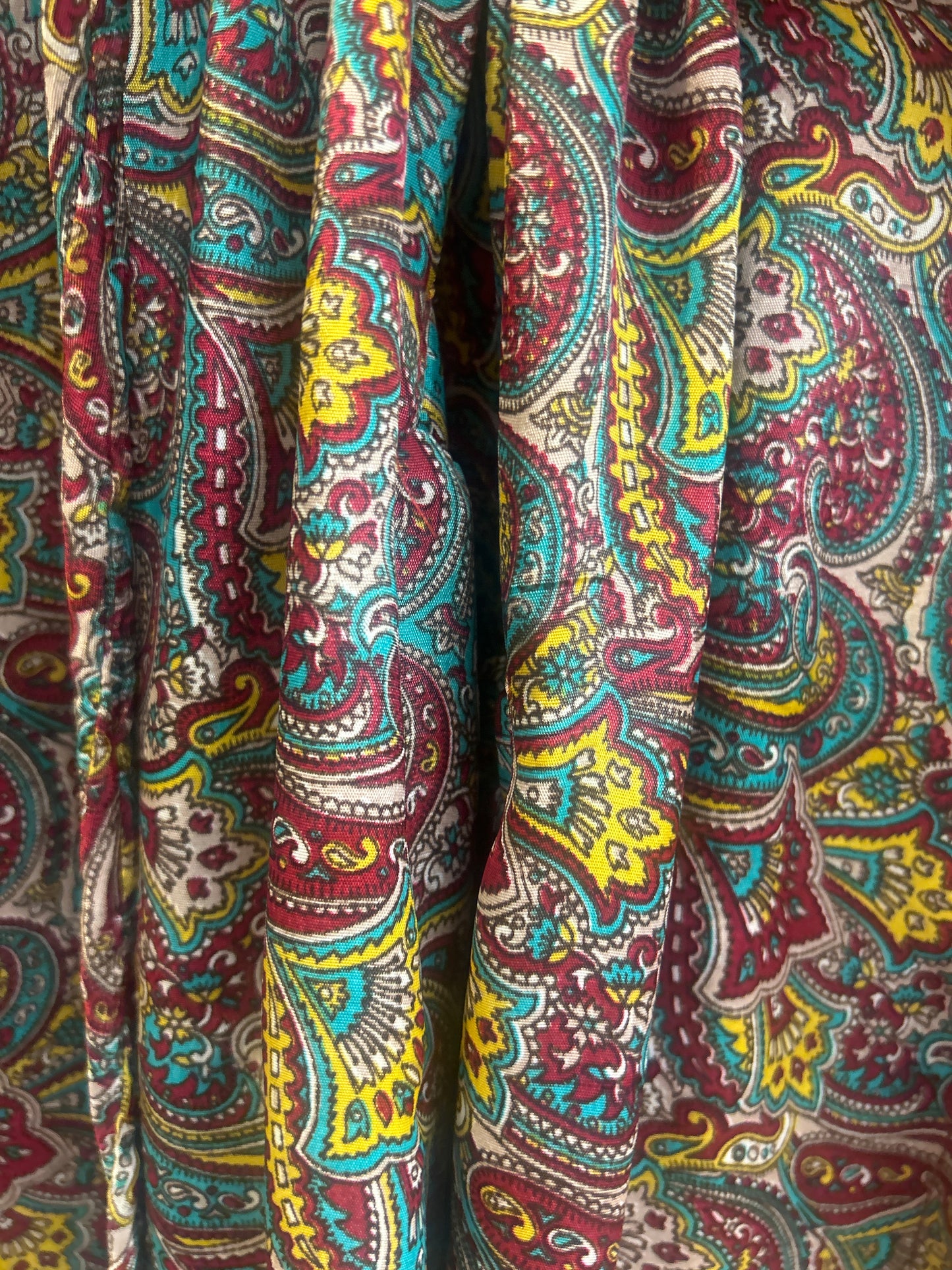 Paisley Recycled Sari Silk Maxi Kaftan – One Size 10-18